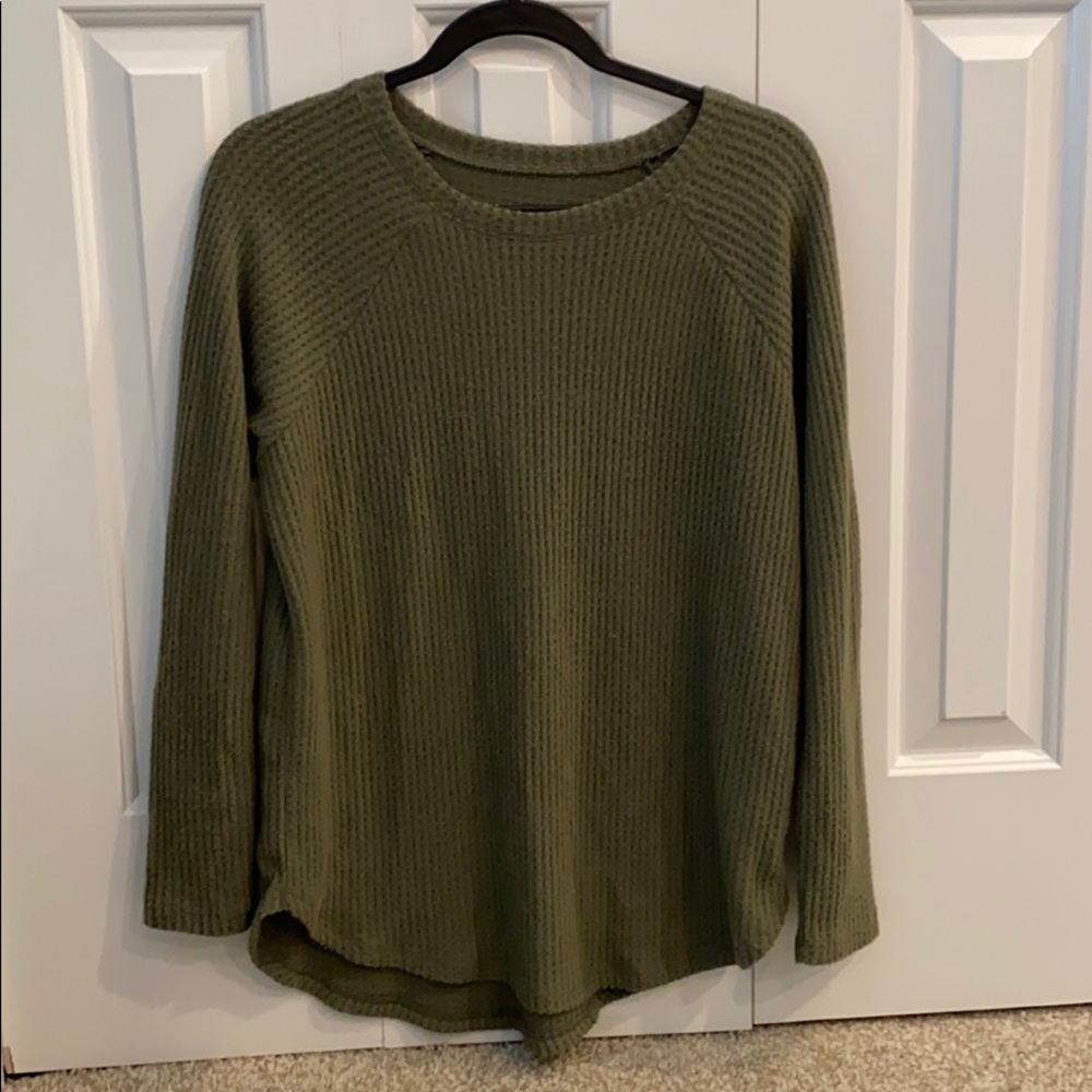 American Eagle Olive Green Soft & Sexy Plush Top
